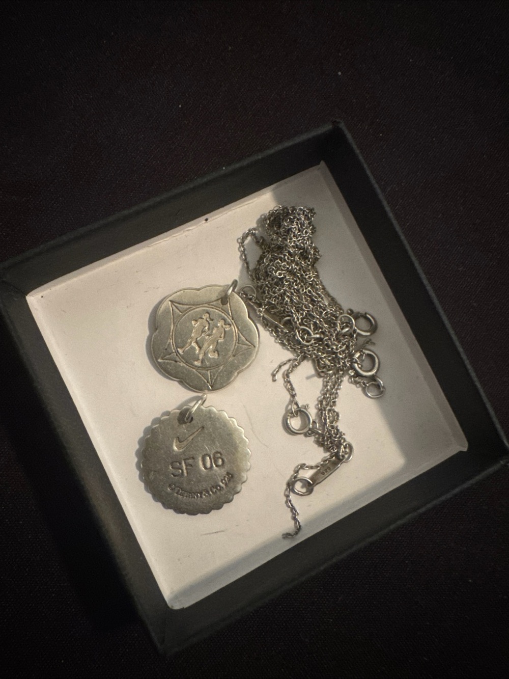 Nike Tiffany&co sf marathon4x Tiffany necklaces 2x pendants 925 silver